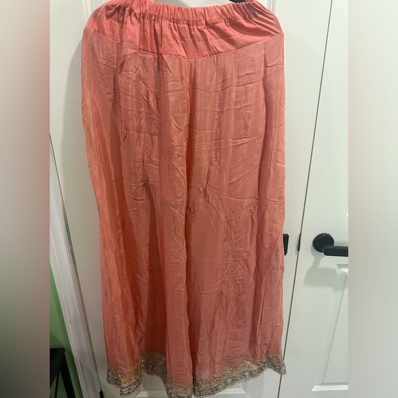 Pink anarkali suit with sharara pants - Picture 3 of 3